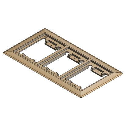 Thomas & Betts Steel City® P-64-3G-CP Carpet Plate, 10-5/8 in L x 6-1/8 in W, Brass
